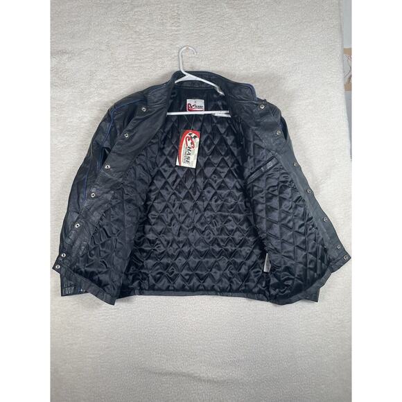 NEW Chase NASCAR Leather Jacket Mens Medium Nextel Cup Quilted Snaps (READ) - Picture 8 of 15